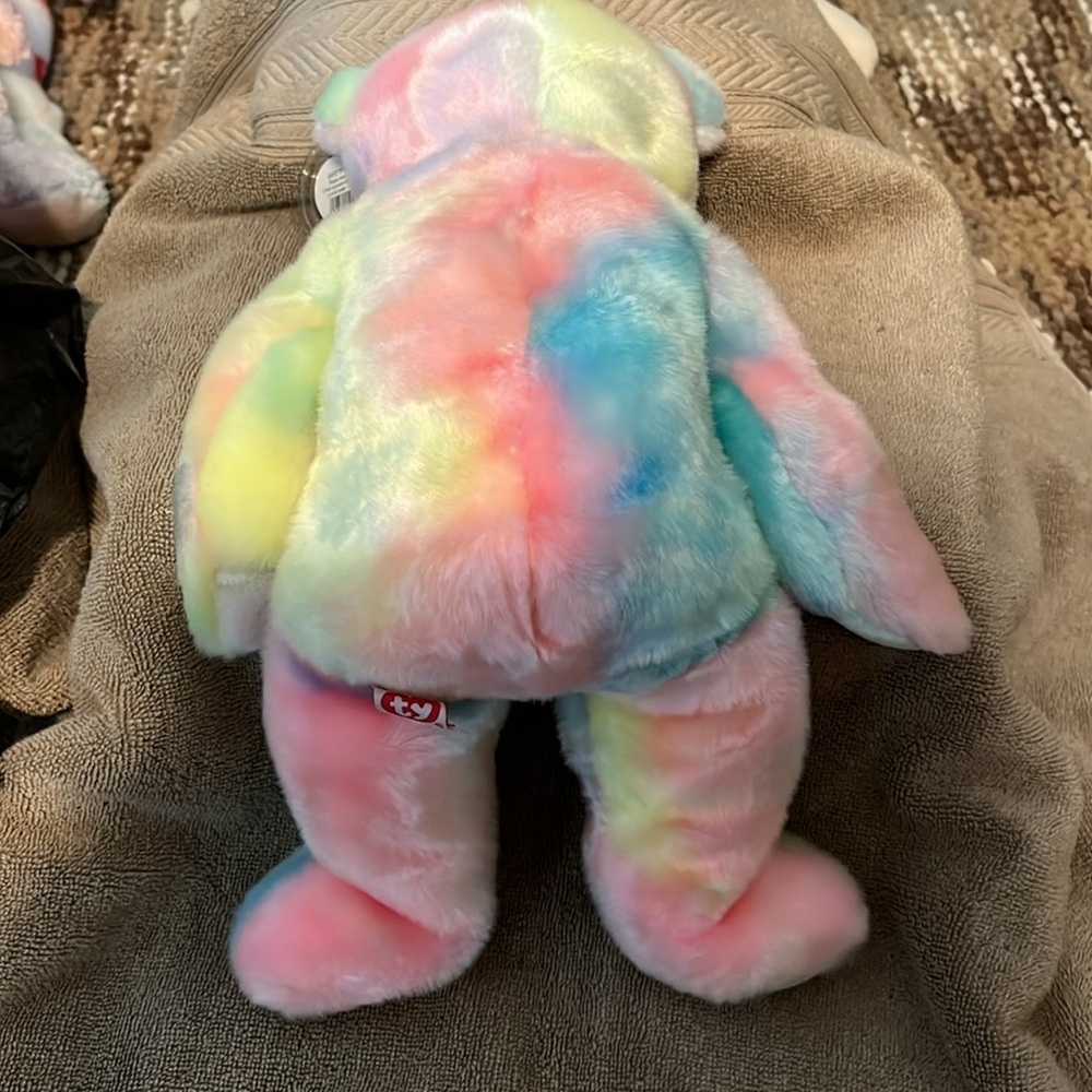 Ty Beanie Buddy BB Bear the birthday bear makes for a great gift pastel colors - Picture 4 of 7